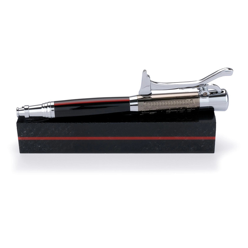 Acrylic Pen Blank - 3/4" x 3/4" x 5" - Color:Thin Red Line
